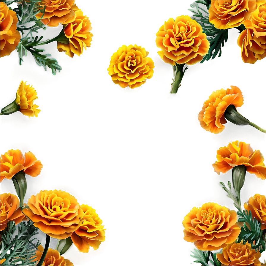 Marigolds Background Png Vmr PNG Image