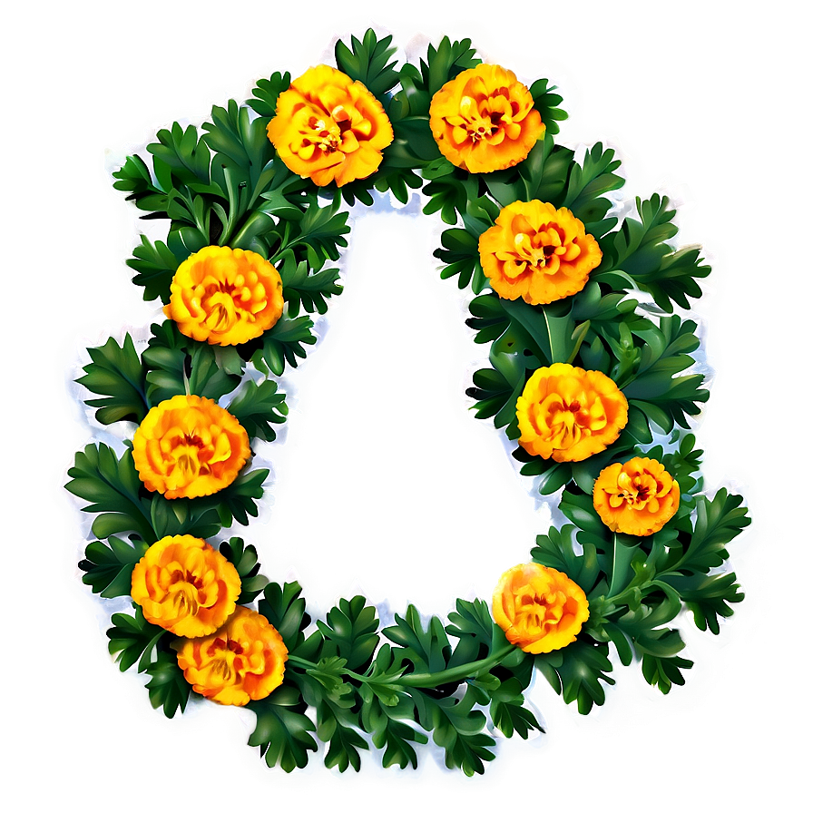 Marigolds Garland Png Knp36 PNG Image