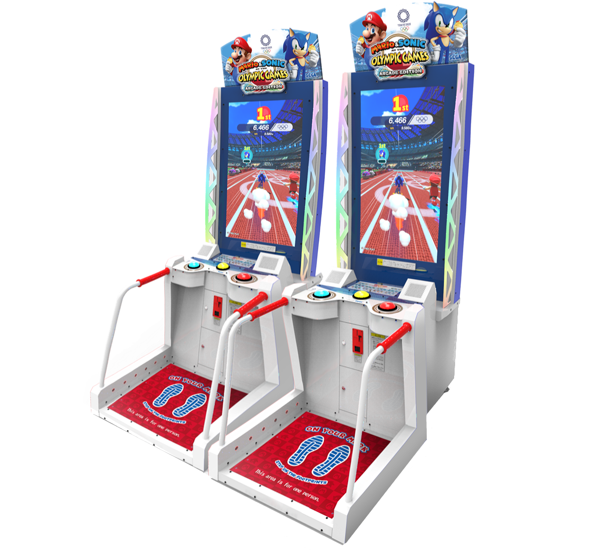 Mario Sonic Olympic Games Arcade Machine PNG Image