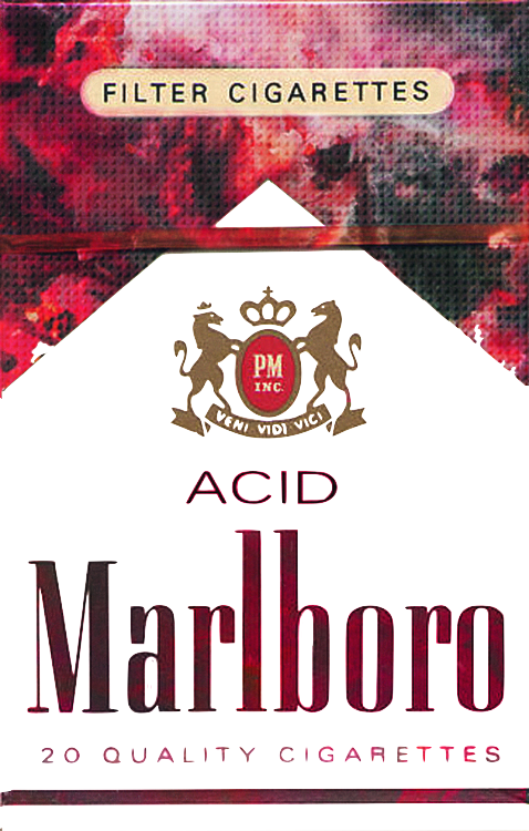 Marlboro Acid Cigarette Pack Design PNG Image