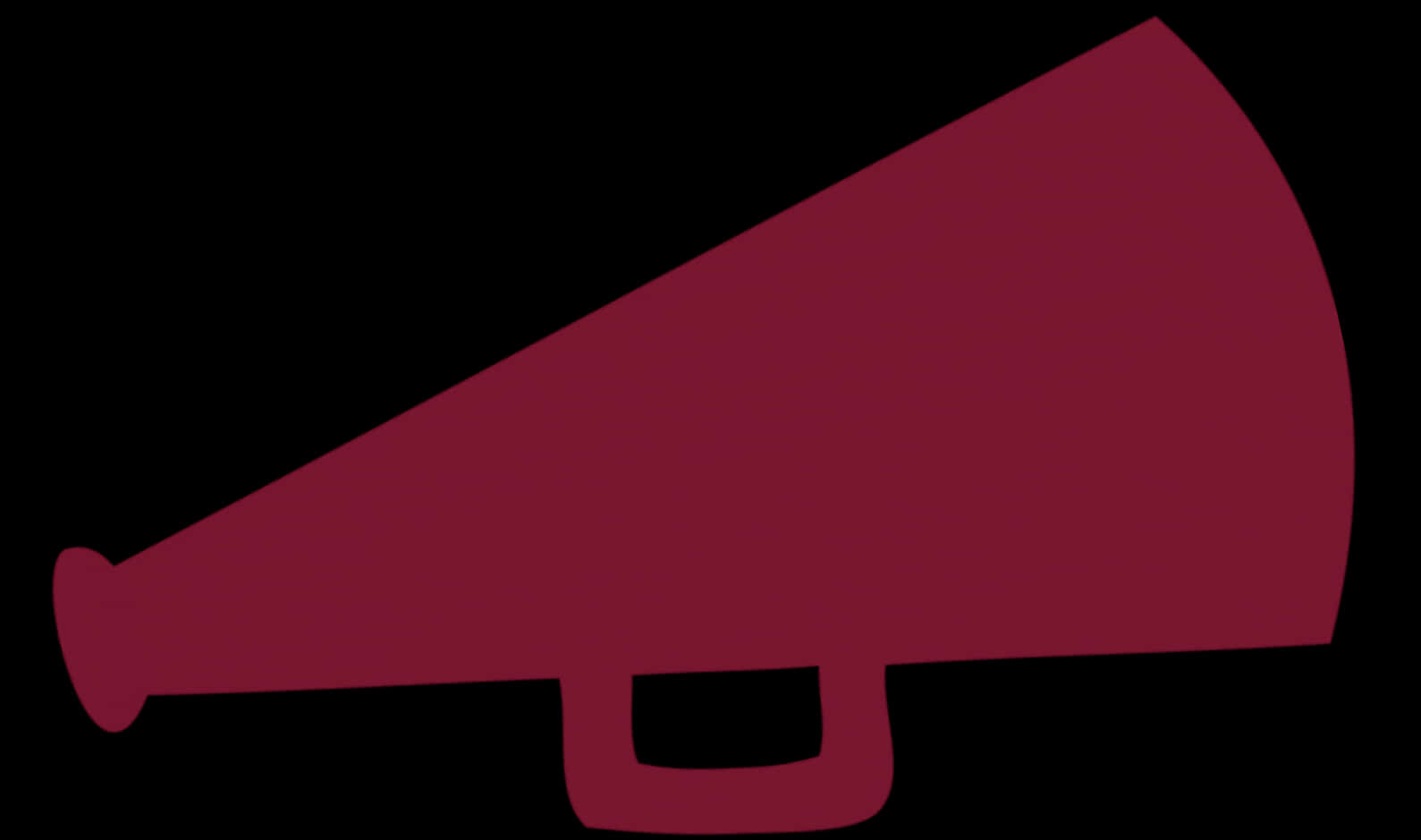 Maroon Megaphone Silhouette PNG Image