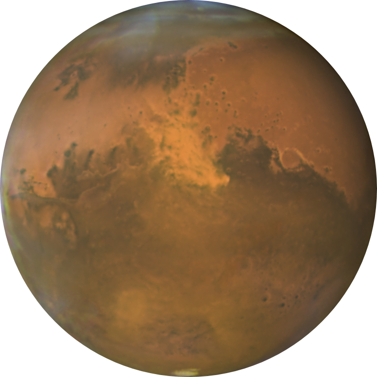 Mars Planet Portrait PNG Image