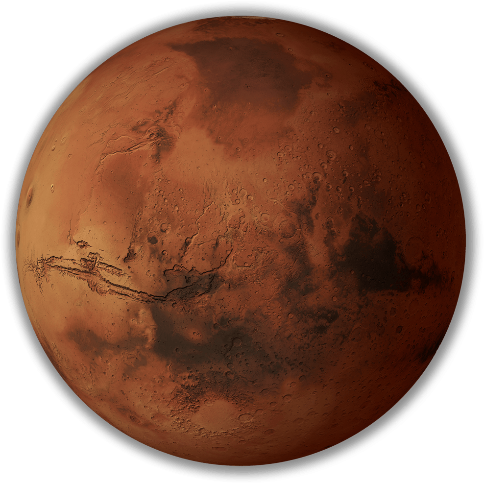 Mars Planet Red Surface Features.png PNG Image