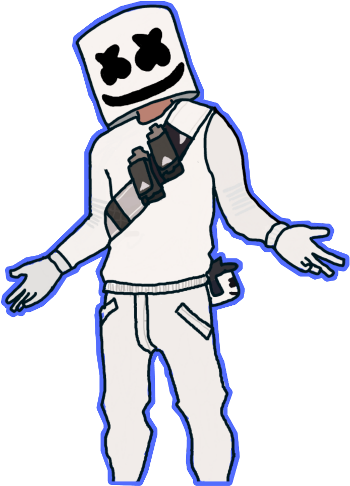 Marshmello D J Cartoon Drawing PNG Image