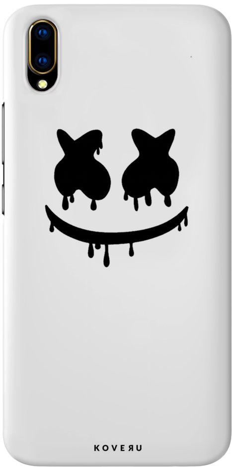 Marshmello Smile Phone Case Design PNG Image