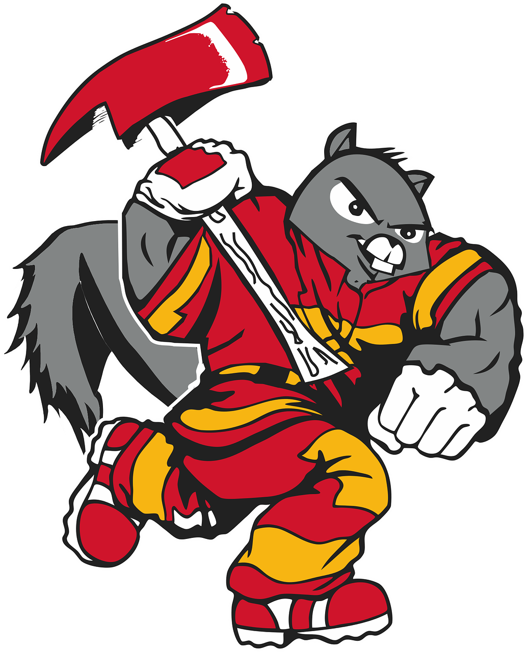 Martial_ Arts_ Squirrel_ Cartoon PNG Image