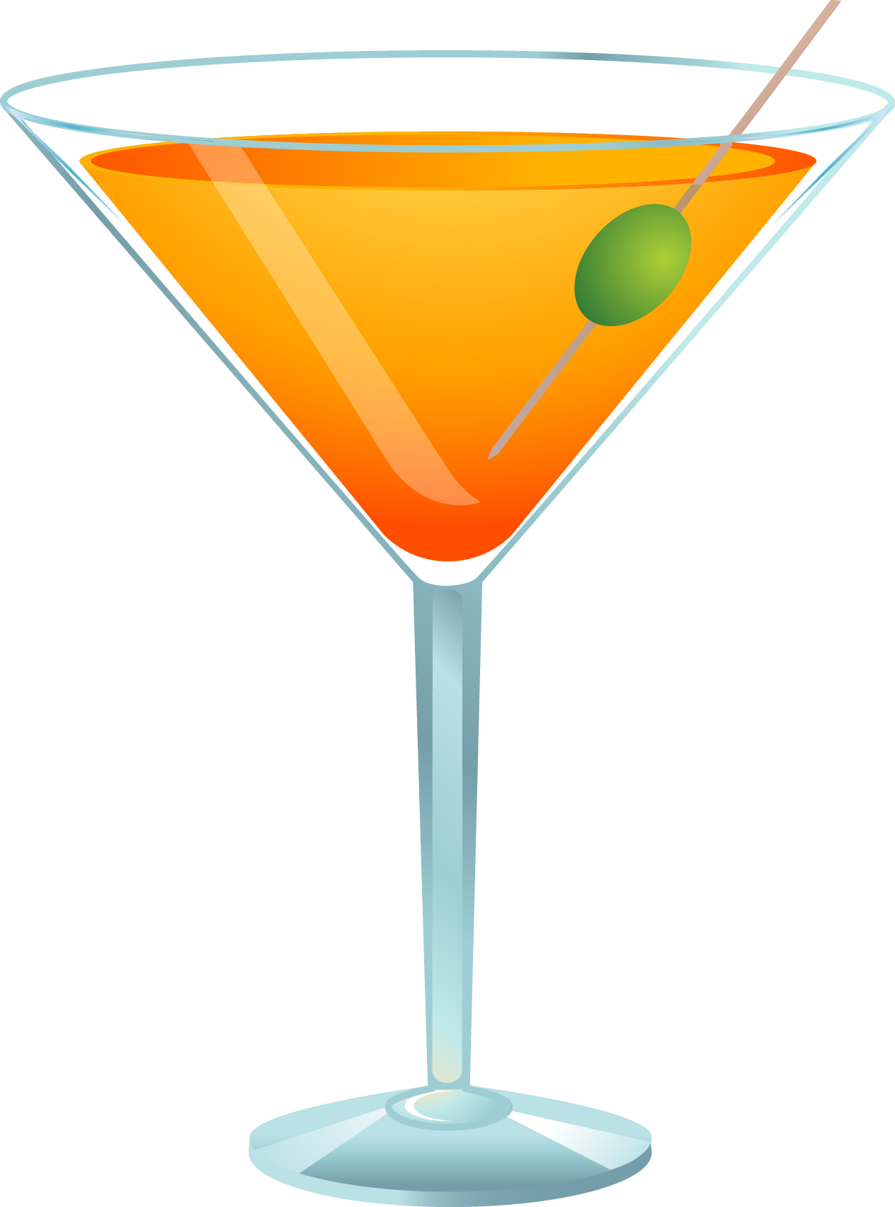 Martini Cocktail Illustration PNG Image