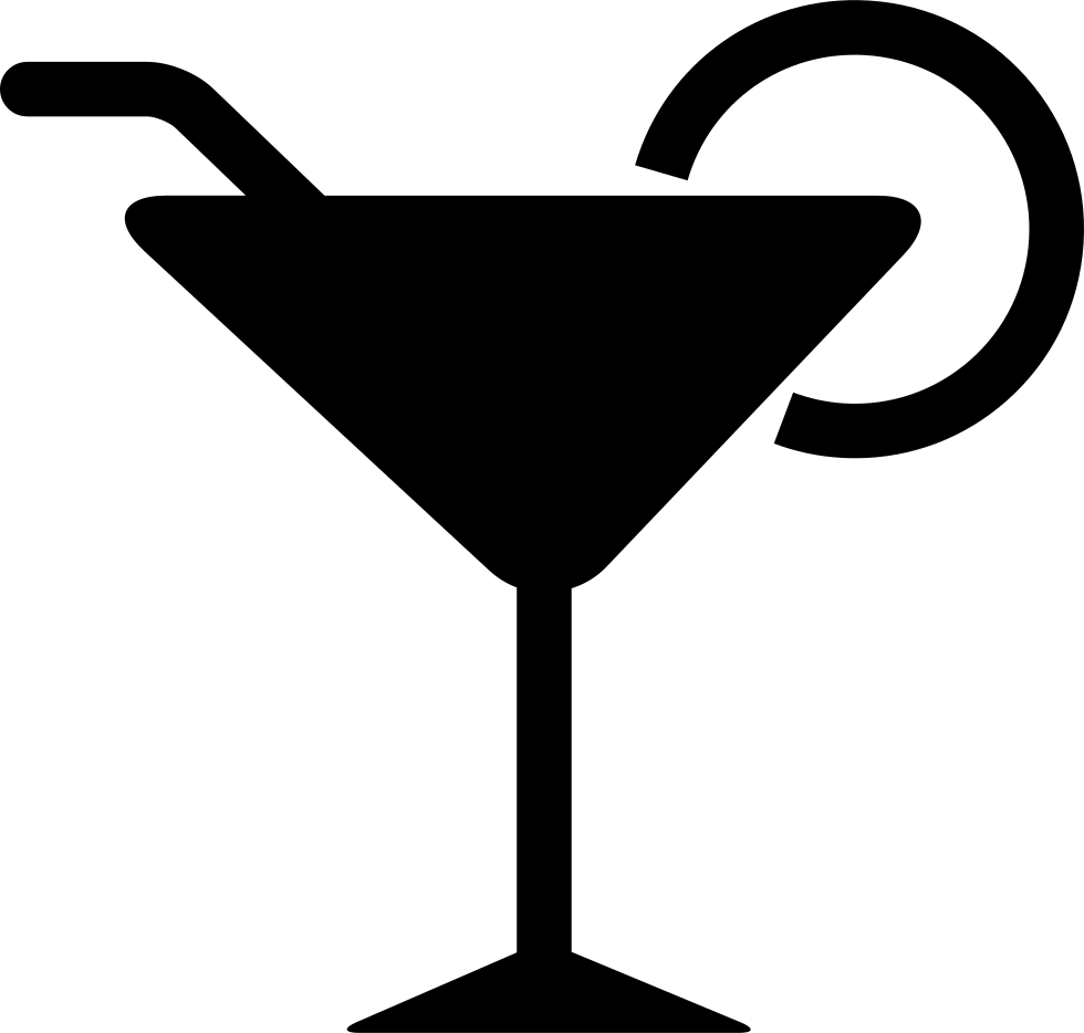 Martini Glass Silhouette PNG Image