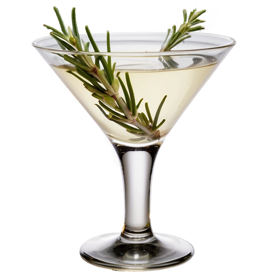 Martini With Rosemary Garnish Png 2 PNG Image