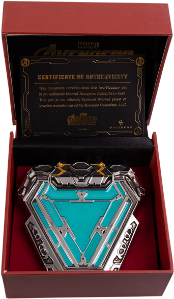 Marvel Arc Reactor Pin Collectible PNG Image