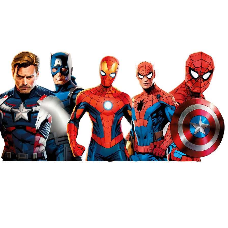 Marvel Characters A PNG Image