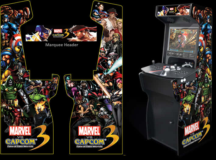 Marvelvs Capcom3 Arcade Cabinet PNG Image