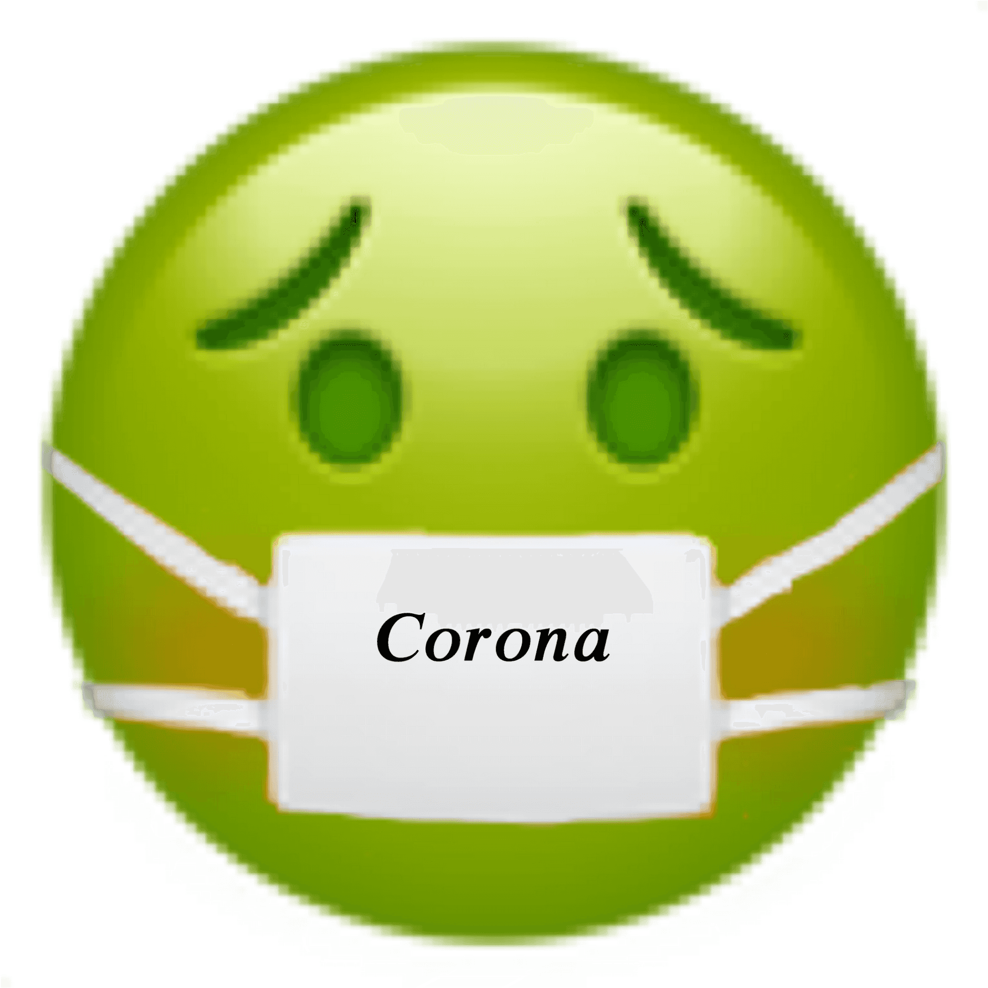 Masked Smiley Face Corona Emoji PNG Image