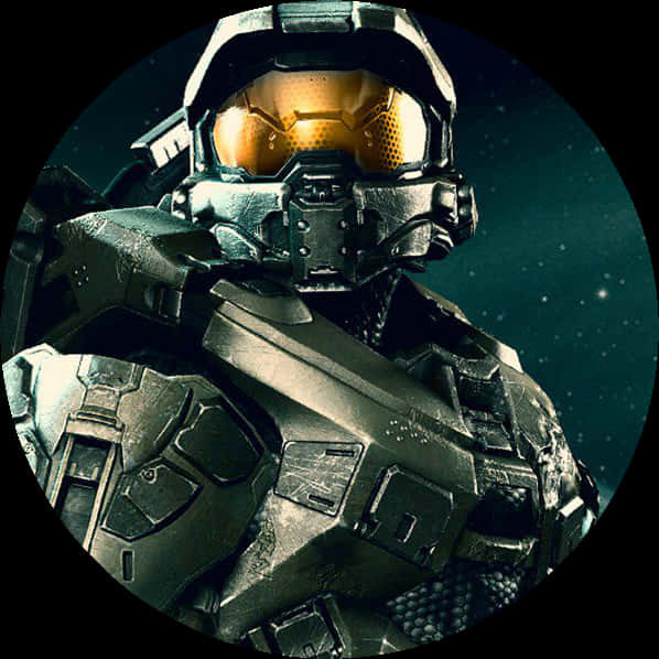 Master Chief Close Up Portrait PNG Image