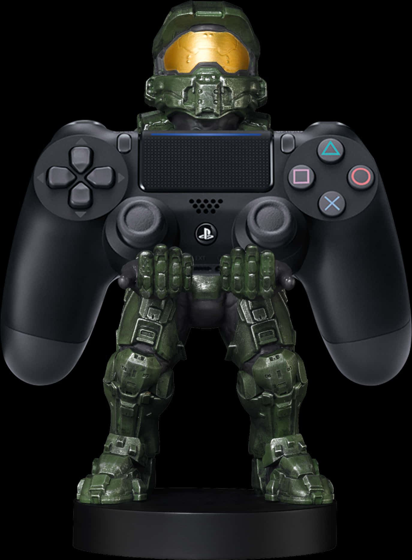 Master Chief Holding P S4 Controller PNG Image