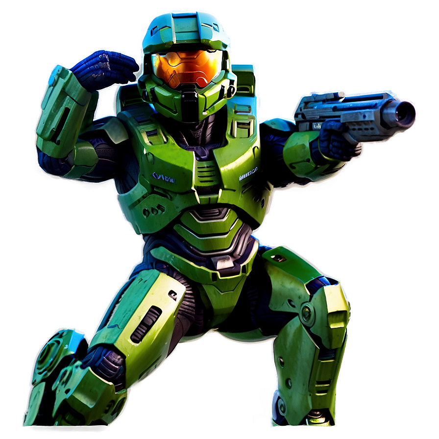 Master Chief In Battle Png Jqy PNG Image