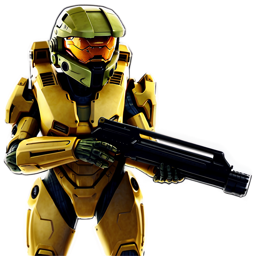 Master Chief With Battle Rifle Png Euw31 PNG Image