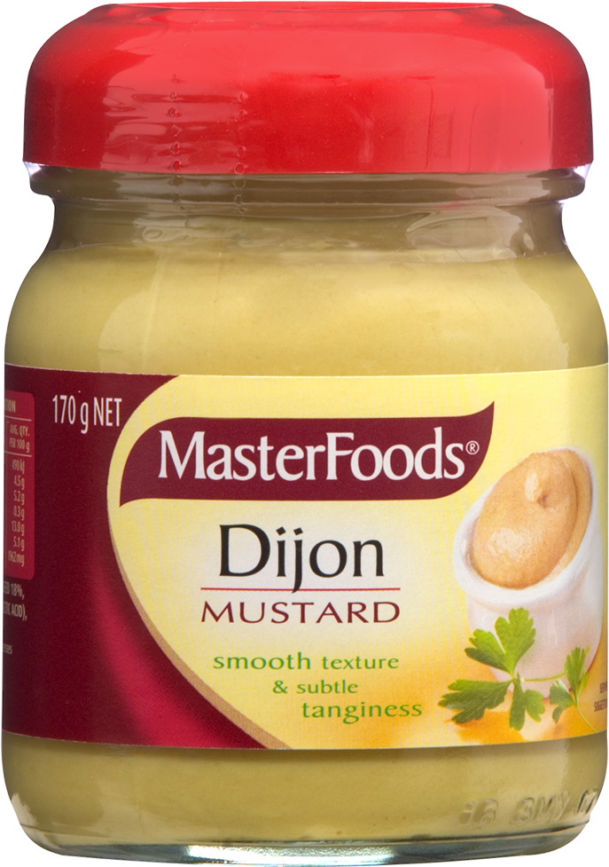 Master Foods Dijon Mustard Jar PNG Image