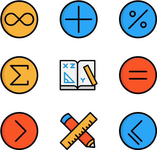 Mathematical_ Symbols_and_ Tools_ Icons PNG Image