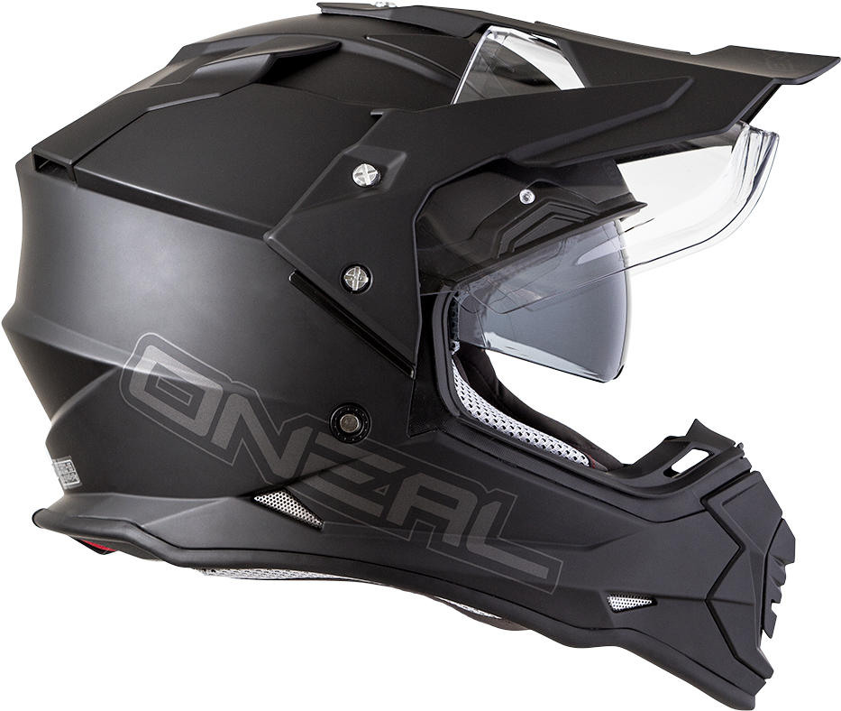 Matte Black Motorcycle Helmet PNG Image