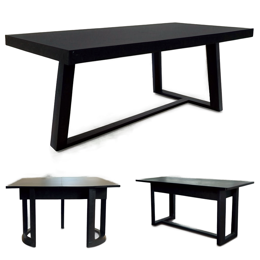 Matte Black Office Table Png Dkw53 PNG Image