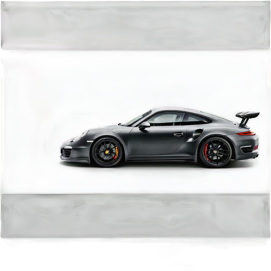 Matte Black Porsche Png 05062024 PNG Image