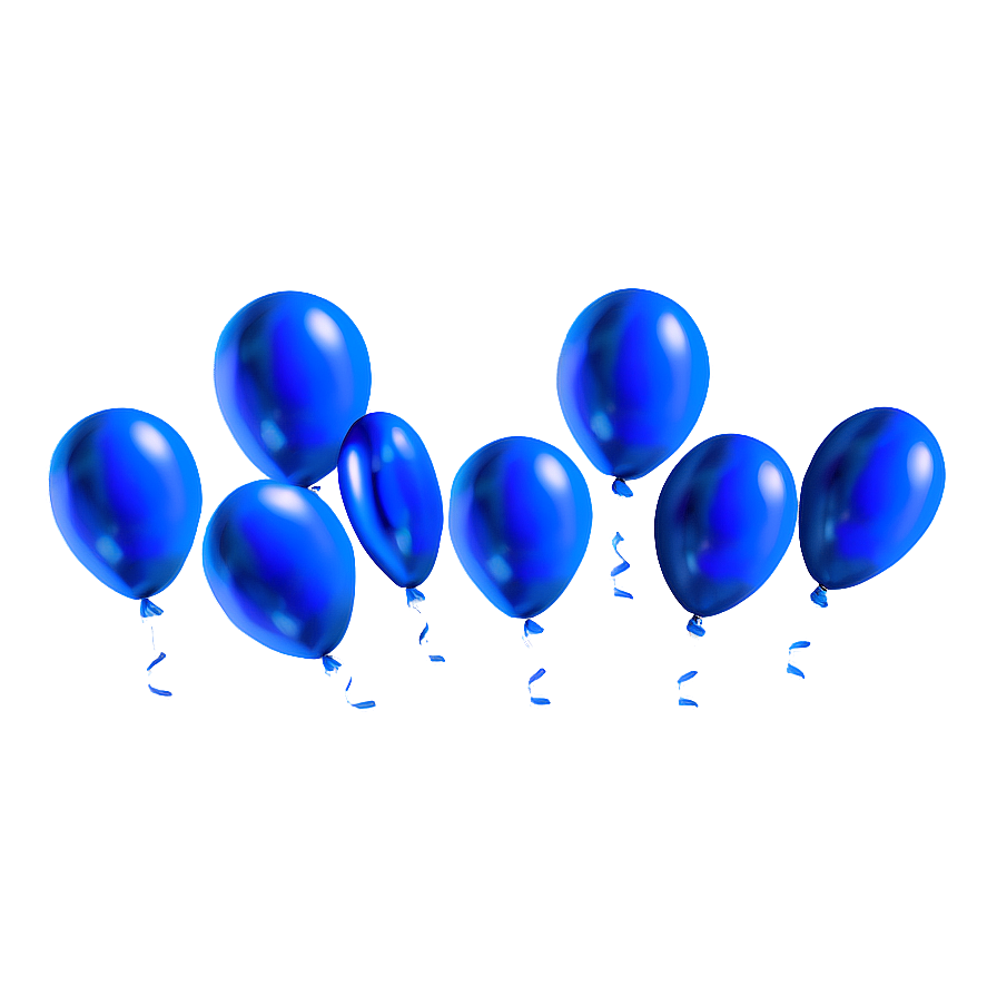 Matte Blue Balloons Png 1 PNG Image