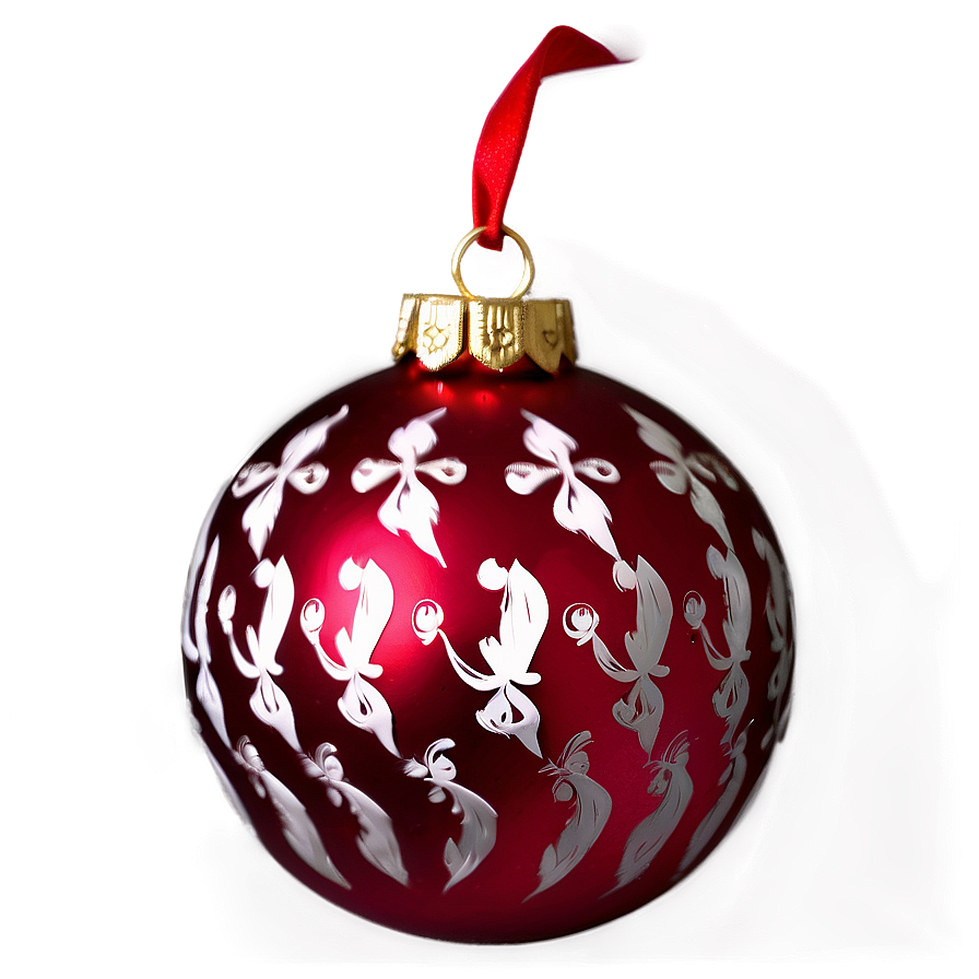 Matte Red Ornament Png Jel14 PNG Image