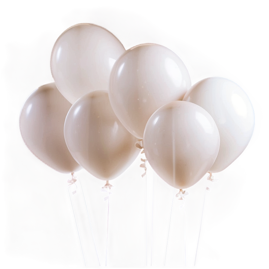 Matte White Balloon Png Ppo PNG Image