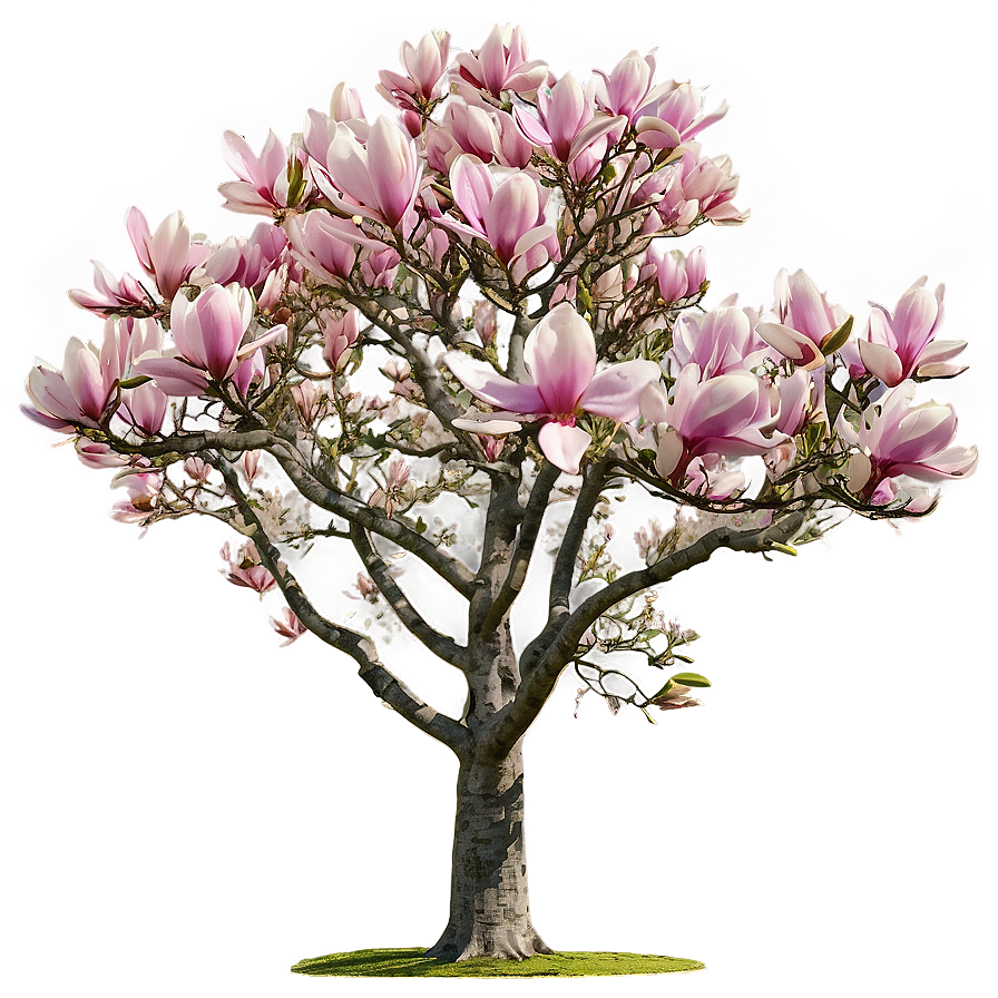 Mature Magnolia Tree Landscape Png Hxf3 PNG Image