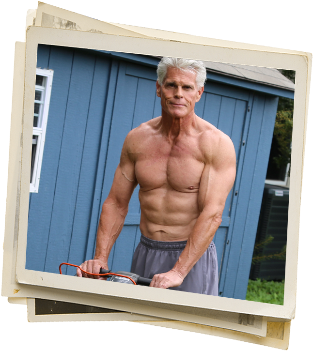 Mature Muscular Man Outdoors PNG Image