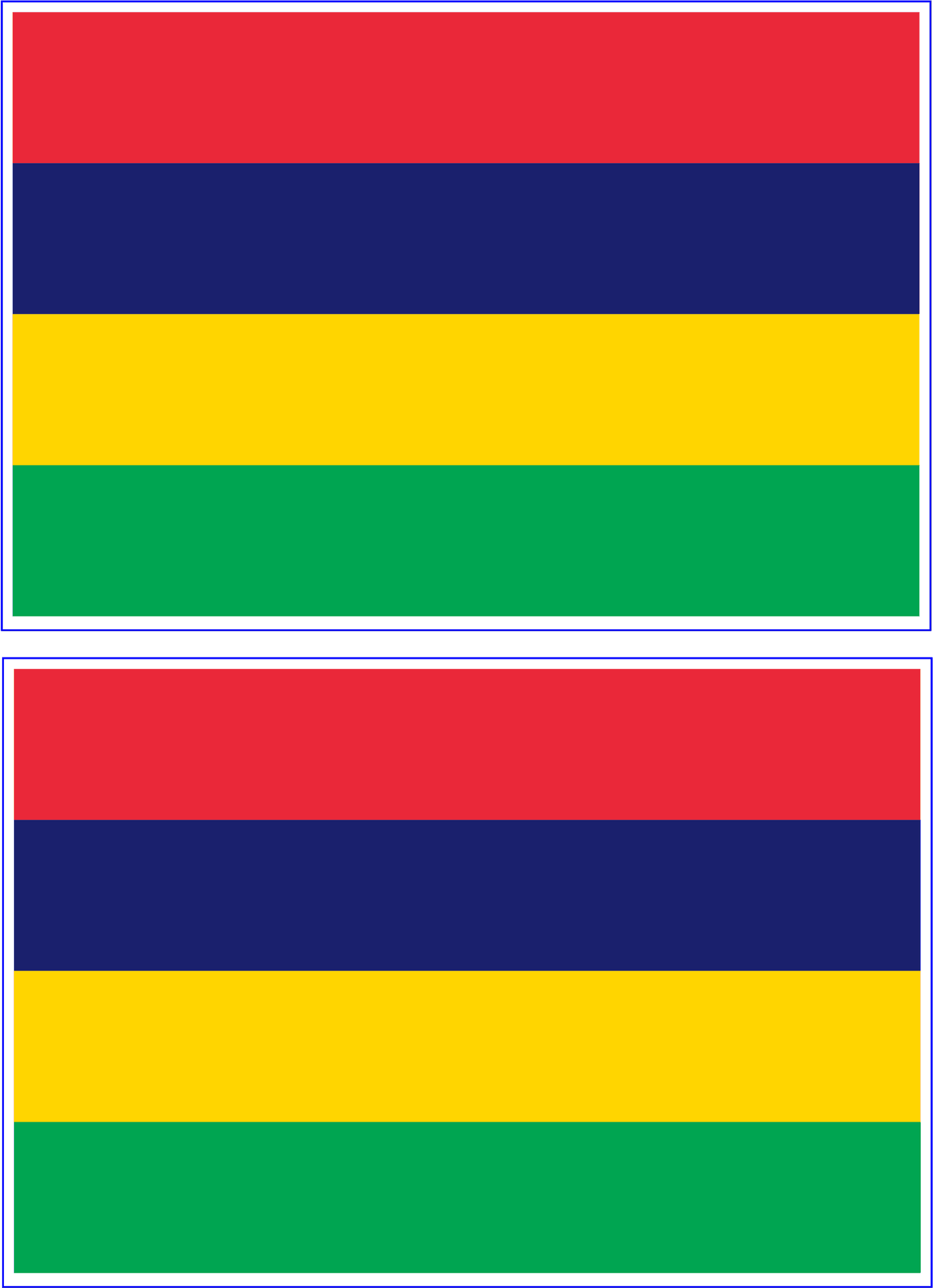 Mauritius Flag Vertical Display PNG Image