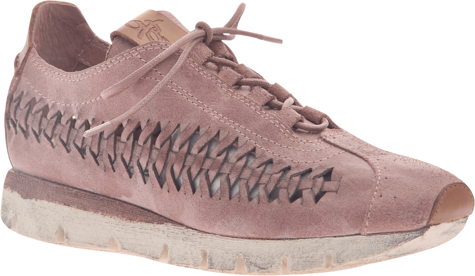 Mauve Suede Sneakerwith Unique Side Stitching.png PNG Image