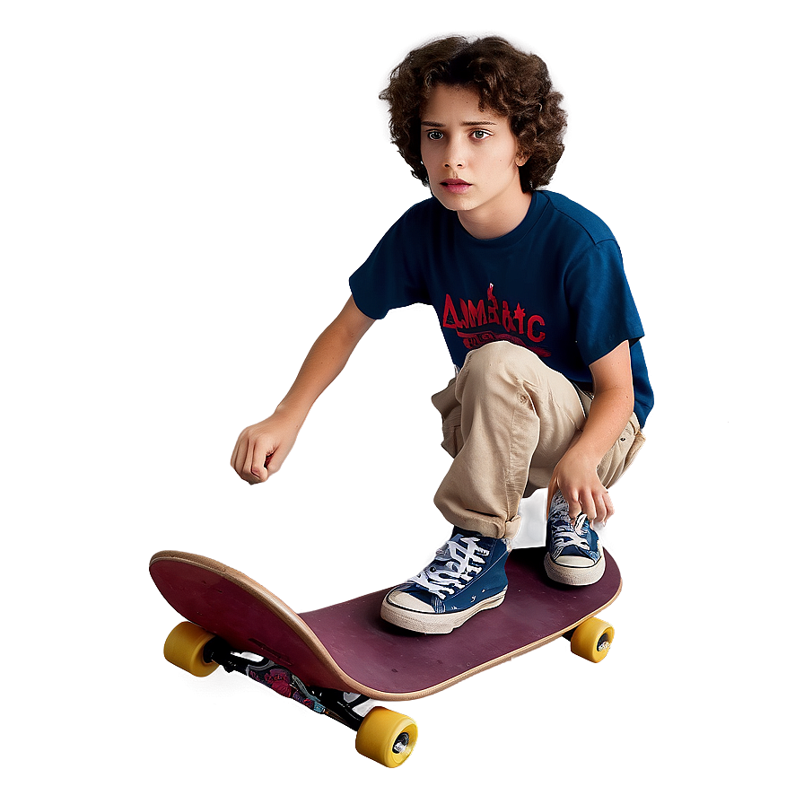 Max Skateboarding Stranger Things Png 05212024 PNG Image