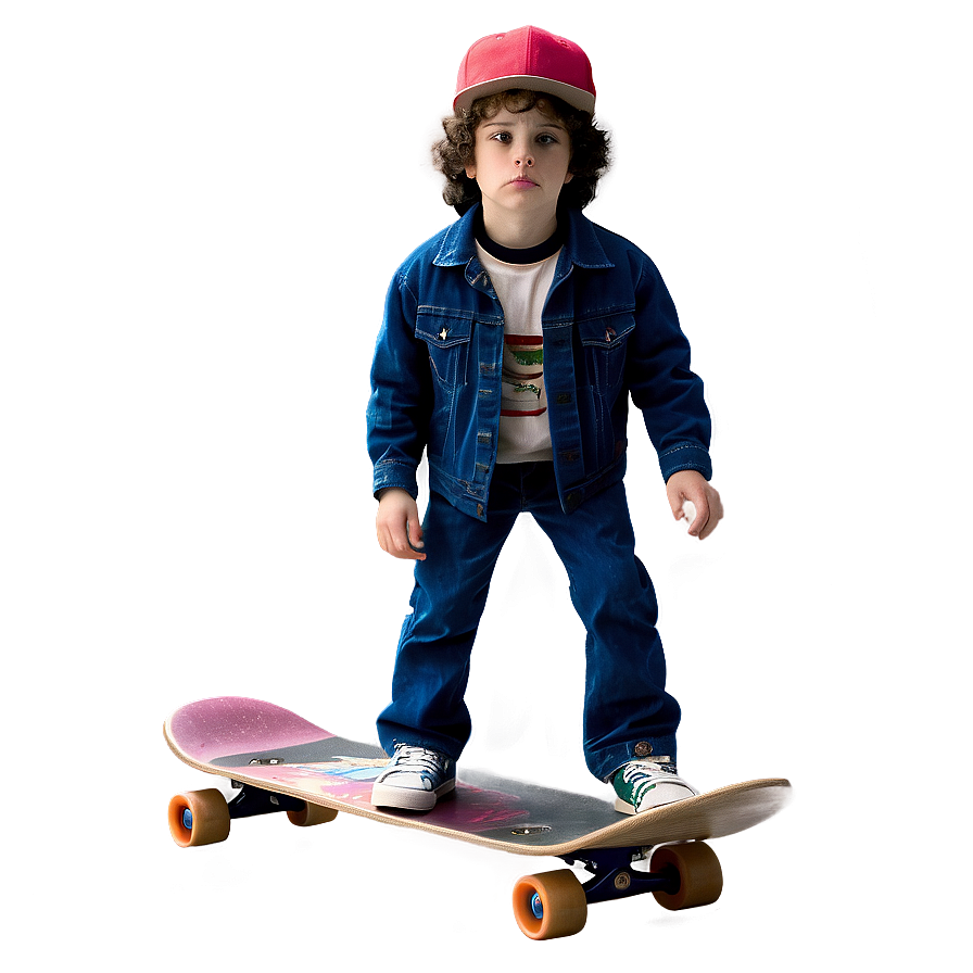 Max Skateboarding Stranger Things Png Cuv PNG Image