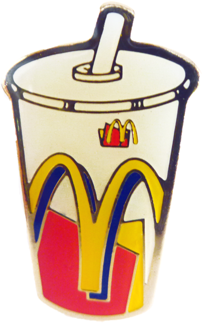 Mc Donalds Iconic Soda Cup Pin PNG Image