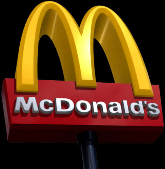 Mc Donalds Logoon Signpost PNG Image