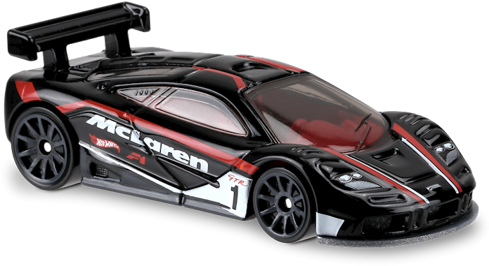 Mc Laren F1 Model Car Black Red PNG Image