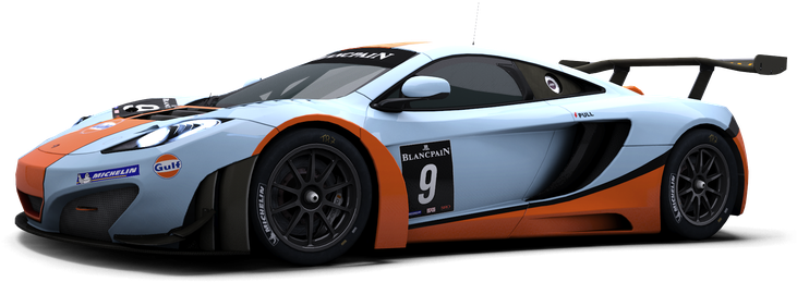 Mc Laren Racing Car Number9 PNG Image