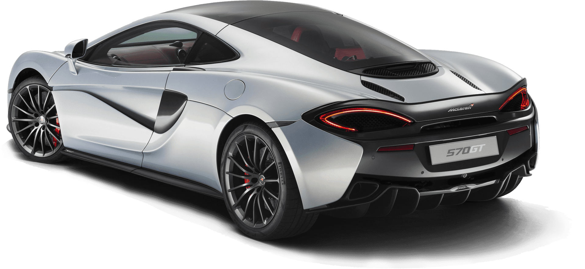 Mc Laren570 G T Silver Sports Car PNG Image