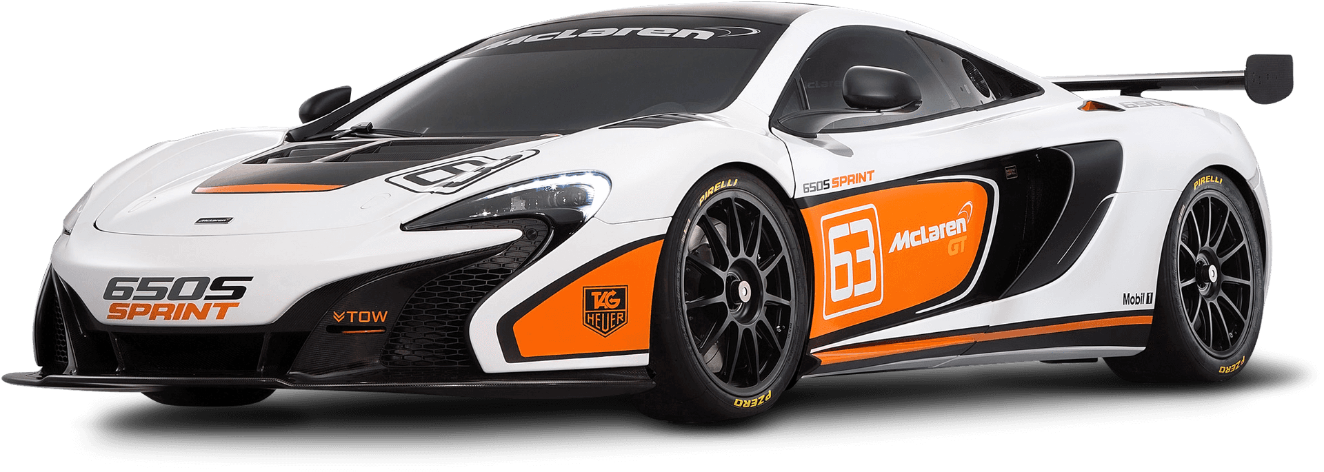 Mc Laren650 S Sprint Racecar Side View PNG Image