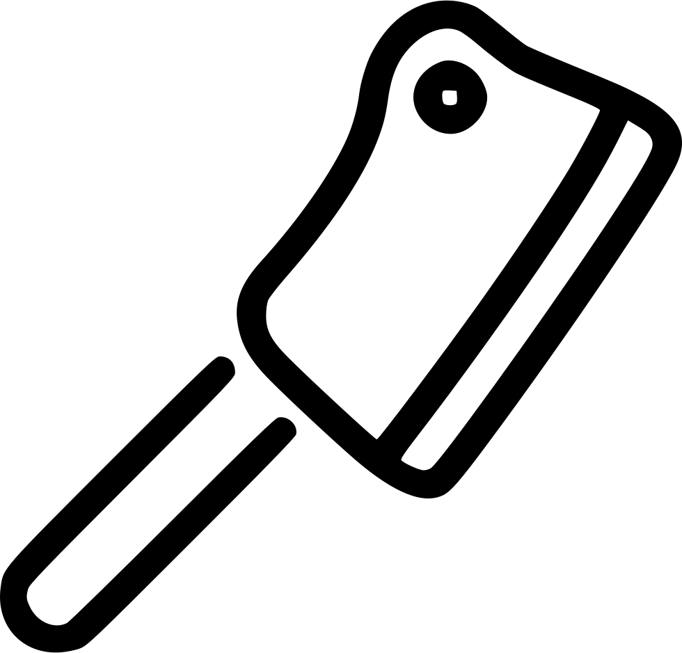 Meat Cleaver Icon PNG Image