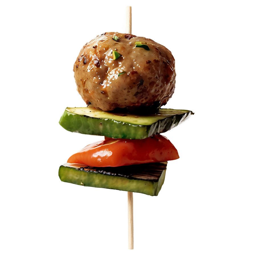 Meatball And Vegetable Skewer Png 06242024 PNG Image