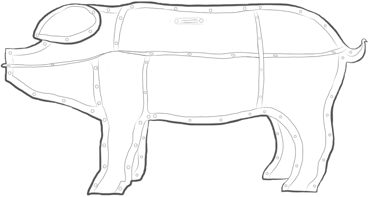 Mechanical Bull Line Art PNG Image