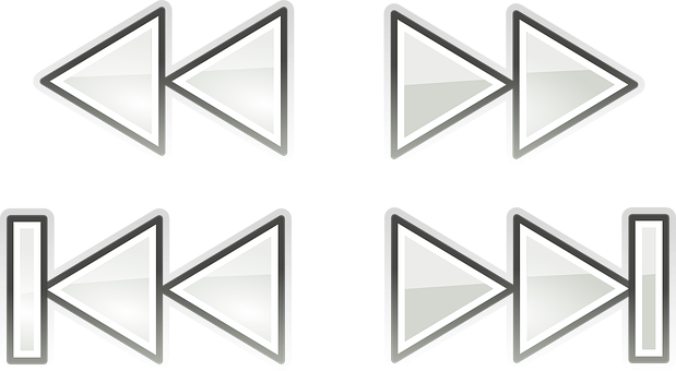 Media Playback Buttons Set PNG Image