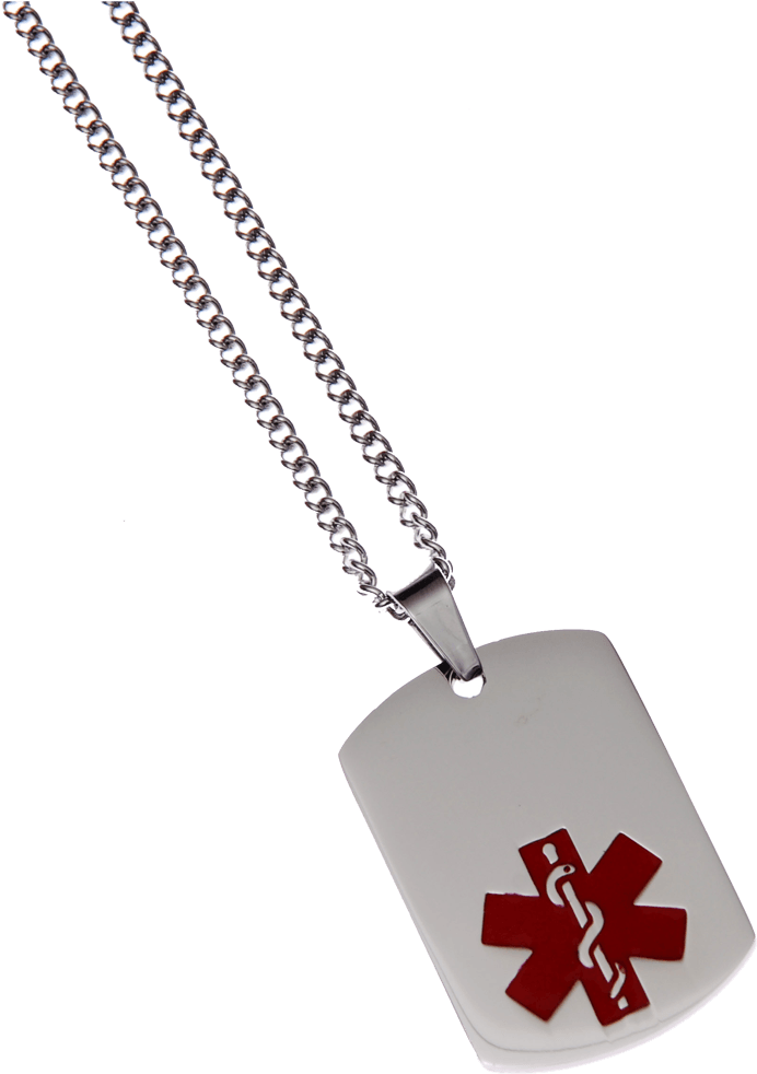 Medical Alert Necklace PNG Image