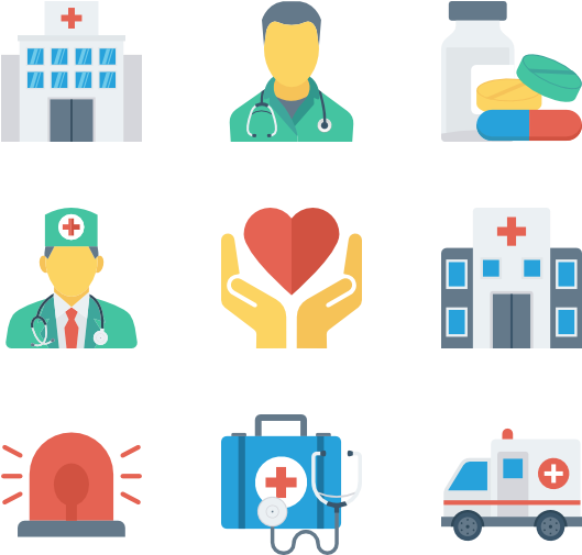 Medical Healthcare Icons Set PNG Image