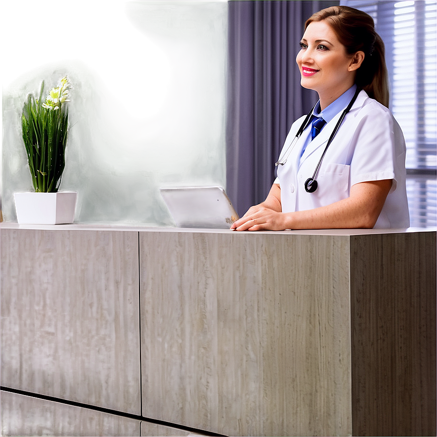 Medical Receptionist Picture Png Lod PNG Image