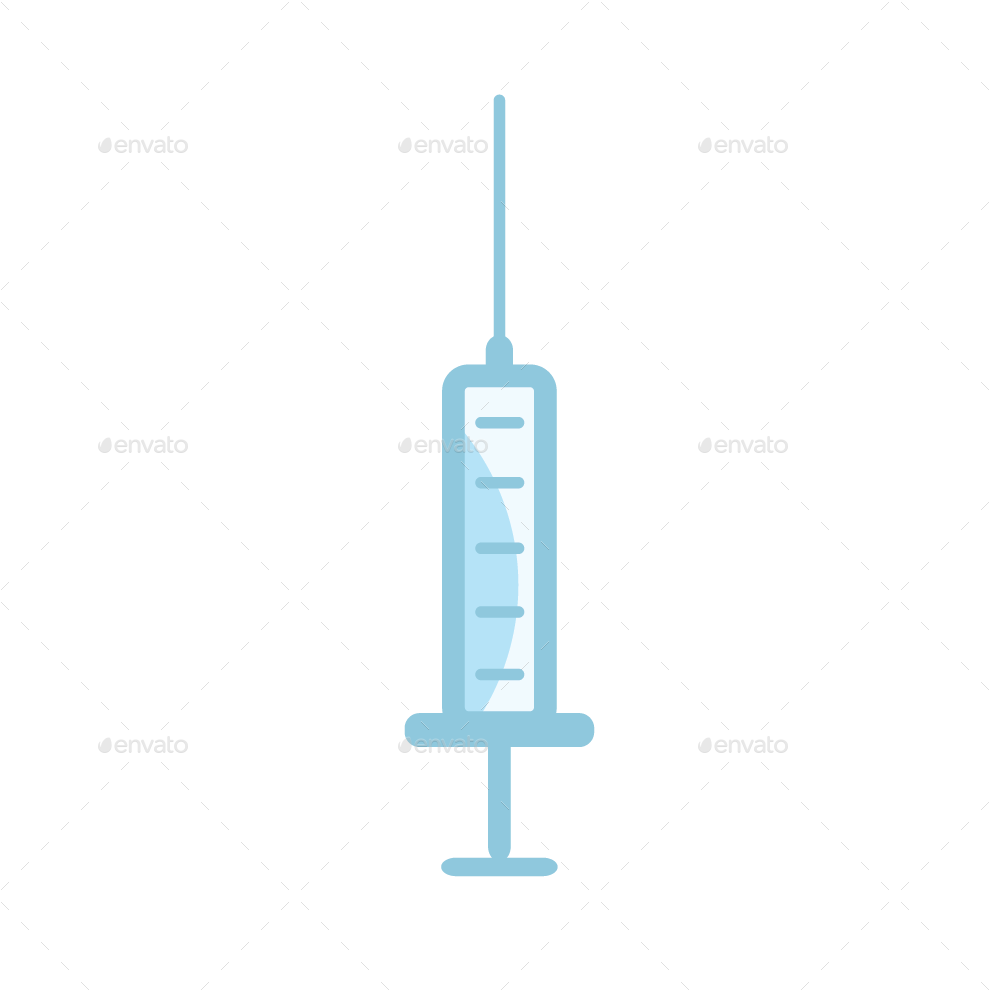 Medical Syringe Vector Illustration PNG Image