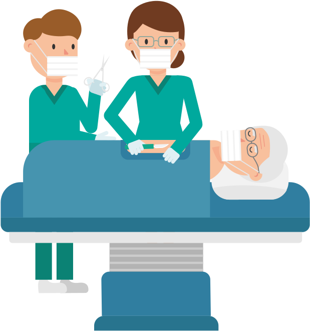 Medical Team Performing Surgery PNG Image